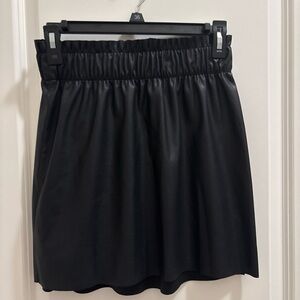Show Me Your Mumu Women's Malone Faux-Leather Mini Skirt Black Small